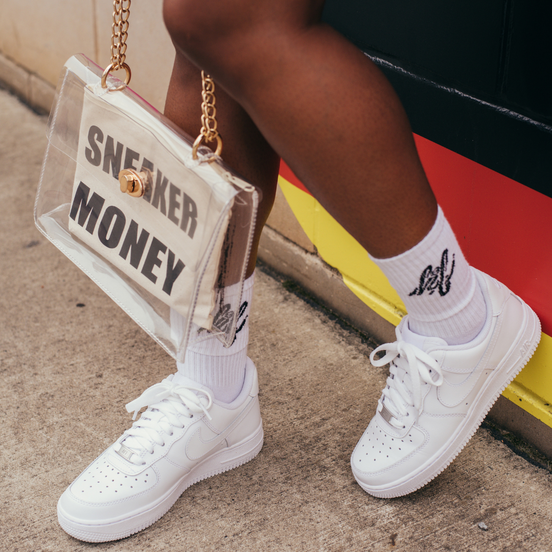 Sneaker purse clearance