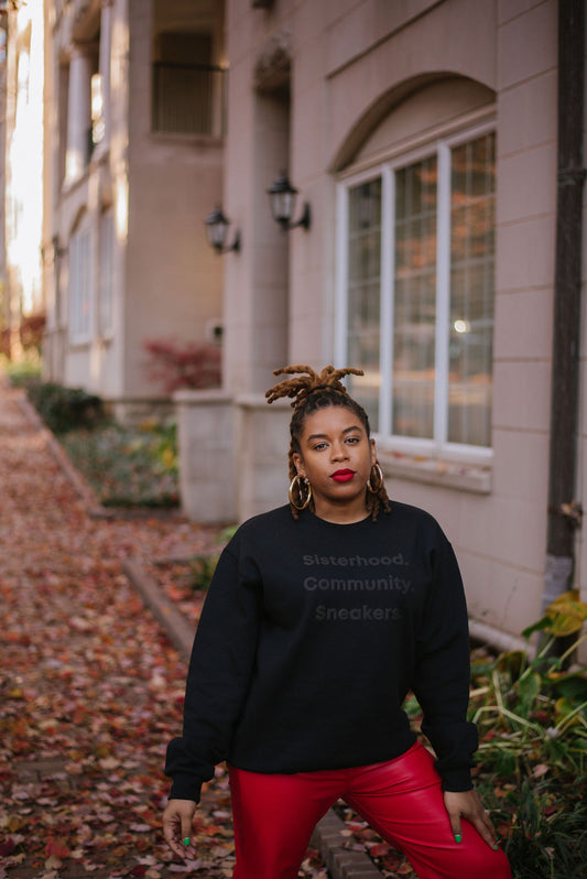 Black on Black Sisterhood Crewneck